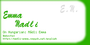 emma madli business card